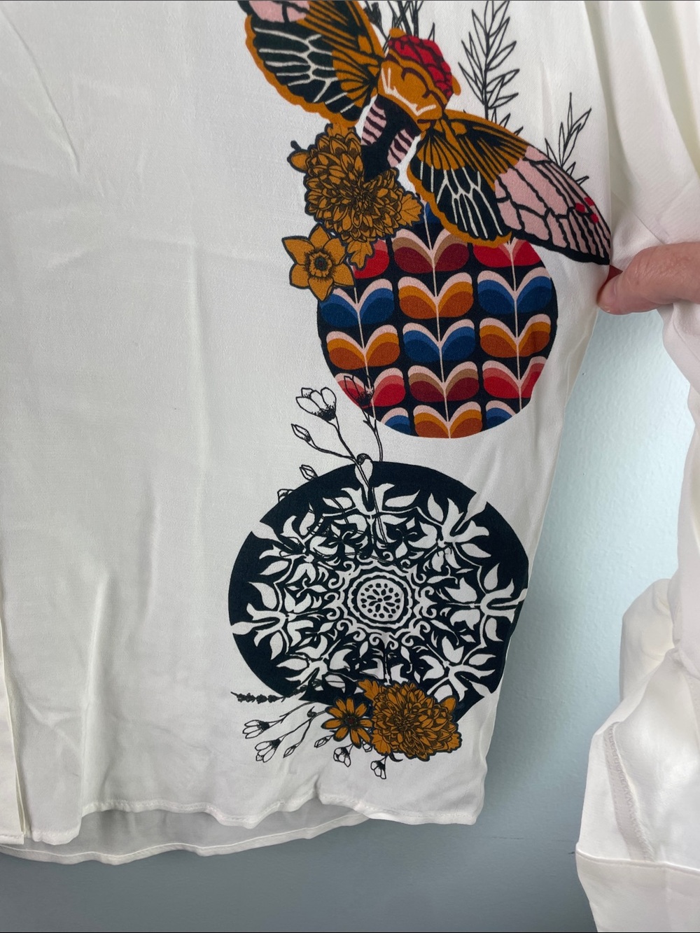 NWT Desigual Button-Up Blouse Size L - Picture 3 of 14